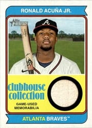 2023 Topps Heritage Clubhouse Collection Relics Ronald Acuña Jr. #CCR-RA card