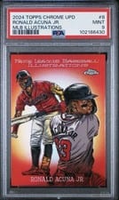 2024 Topps Chrome Update MLB Illustrations Ronald Acuña Jr. #MLBI-8 card
