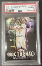 2025 Topps Chrome Black Nocturnal Ronald Acuña Jr. #NOC-10 card