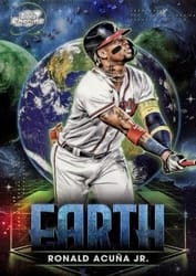 2025 Topps Cosmic Chrome Planetary Pursuit Earth Ronald Acuña Jr. #PPE-3 card