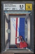2025 Topps Tribute Prime Patch Autograph Relics Ronald Acuña Jr. #PPA-RA card
