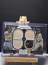 2024 Topps Museum Collection Dual Player Primary Pieces Quad Relics Ronald Acuña Jr. / Fernando Tatis Jr. #DPQR-AJT card