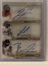 2023 Bowman's Best Family Tree Triple Autograph Ronald Acuña Jr. / Luisangel Acuña / Bryan Acuña #FTA-AAA card