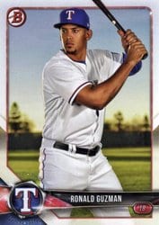 2018 Bowman Prospects Ronald Guzman #BP122 card