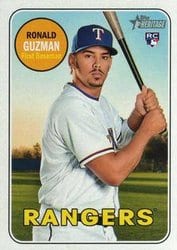 2018 Topps Heritage Base Set Ronald Guzman #611 card