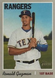 2019 Topps Heritage Base Set Ronald Guzman #148 card
