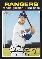 2020 Topps Heritage Base Set Ronald Guzman #190 card