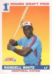 1991 Score Base Set Rondell White #390 card