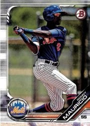 2019 Bowman Draft Base Set Ronny Mauricio #BD-62 card