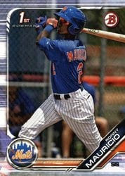 2019 Bowman Prospects Ronny Mauricio #BP-107 card