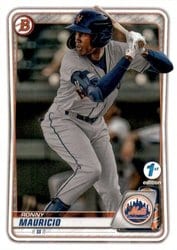 2020 Bowman 1st Edition Base Set Ronny Mauricio #BFE-28 card