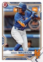 2021 Bowman Draft Base Set Ronny Mauricio #BD-52 card