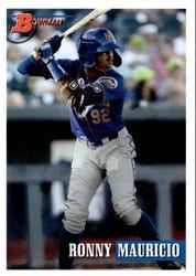 2021 Bowman Heritage Base Set Ronny Mauricio #250 card