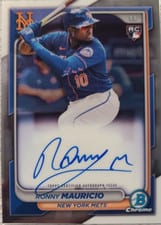 2024 Bowman Chrome Rookie Autographs Ronny Mauricio #CRA-RM card