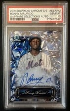 2024 Bowman Chrome Sapphire Edition Selections Autographs Ronny Mauricio #SSA-RM card