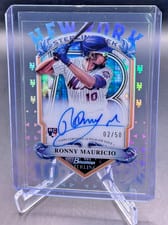 2024 Bowman Sterling Tek Autographs Ronny Mauricio #STA-RM card