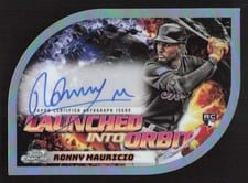 2024 Topps Cosmic Chrome Launched Into Orbit Autographs Ronny Mauricio #LIOA-RM card