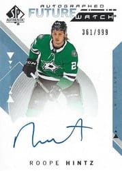 2018-19 SP Authentic Base Set Roope Hintz #207 card