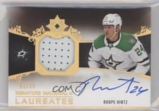 2021-22 Upper Deck Ultimate Collection Signature Material Laureates Roope Hintz #SML-RH card