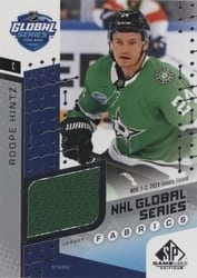 2025-26 SP Game Used 2024 Global Series Stars vs. Panthers Fabrics Roope Hintz #GSF2-9 card