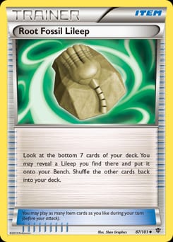 Plasma Blast Root Fossil Lileep #87 card