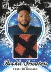 2023 Donruss Rookie Holiday Sweater Relics Roschon Johnson #HS-RJO card