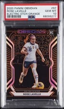 2020 Panini Obsidian Rose Lavelle Orange #97 card