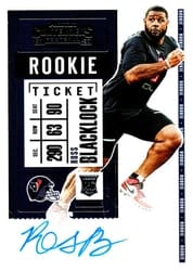 2020 Panini Contenders Base Set Ross Blacklock #165 card
