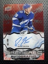 2021-22 Upper Deck Ice Ice Premieres Autograph Ross Colton #IPA-RC card