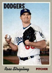 2019 Topps Heritage Base Set Ross Stripling #54 card