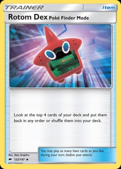 Burning Shadows Rotom Dex Poké Finder Mode #122 card