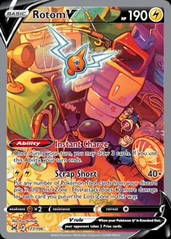2022 Lost Origin Rotom V #177 card