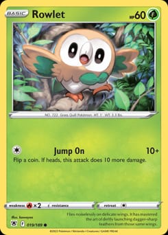 2022 Astral Radiance Rowlet #19 card