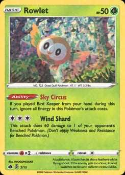 McDonald's Collection 2022 Rowlet #2 card