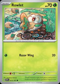 2023 Obsidian Flames Rowlet #13 card