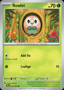 2024 Shrouded Fable Rowlet #3 card