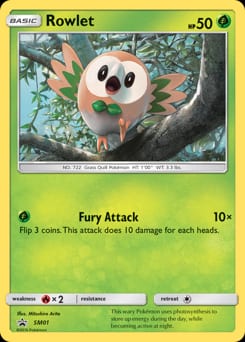 2017 SM Black Star Promos Rowlet #SM01