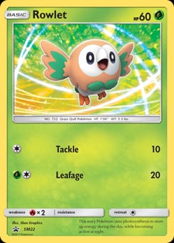 2017 SM Black Star Promos Rowlet #SM22