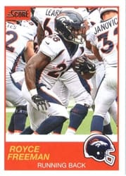 2019 Score Base Set Royce Freeman #16 card