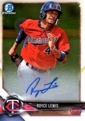 2018 Bowman Chrome Prospect Autographs Royce Lewis #CPA-RL card