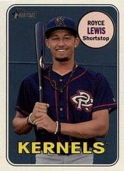 2018 Topps Heritage Minor League Base Set Royce Lewis #150 card
