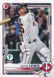 2021 Bowman 1st Edition Base Set Royce Lewis #BP-63 card