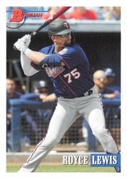 2021 Bowman Heritage Base Set Royce Lewis #206 card