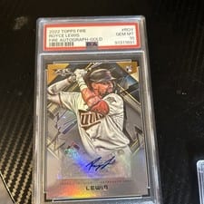 2022 Topps Fire Autographs Royce Lewis #FA-ROY card