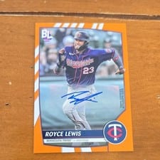 2023 Topps Big League Electric Orange Autographs Royce Lewis #34 card