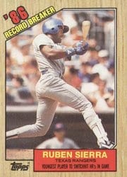 1987 Topps Base Set Ruben Sierra #6 card