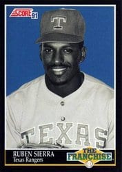 1991 Score Base Set Ruben Sierra #859 card