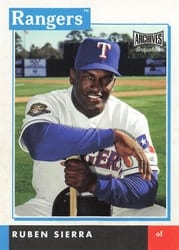 2020 Topps Archives Snapshots Base Set Ruben Sierra #AS-RS card