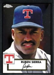 2021 Topps Chrome Platinum Anniversary Base Set Ruben Sierra #567 card