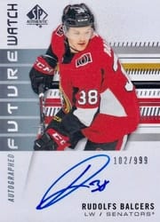 2019-20 SP Authentic Base Set Rudolfs Balcers #186 card